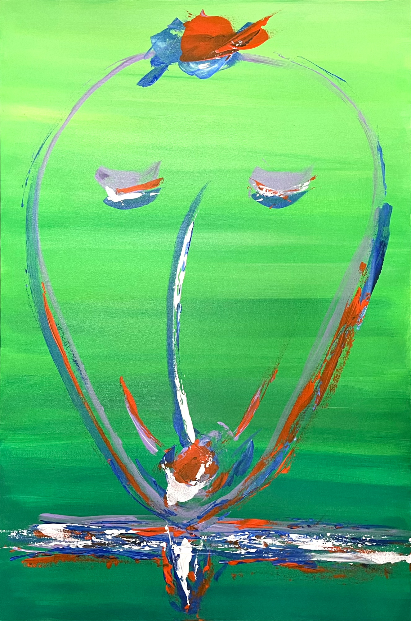 Dream's Face Green | Original Artwork