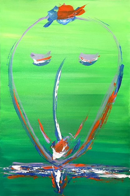 Dream's Face Green | Original Artwork