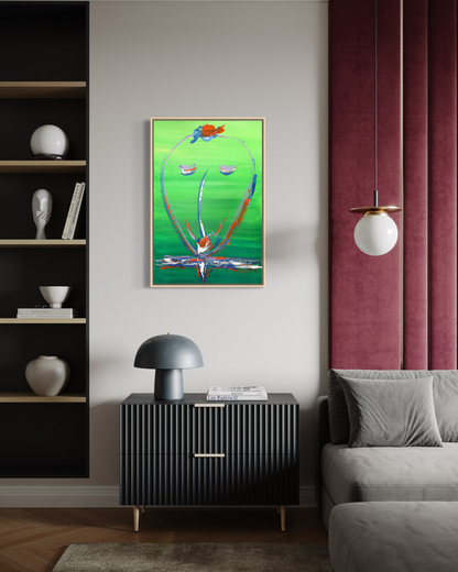 Dream's Face Green | Original Artwork
